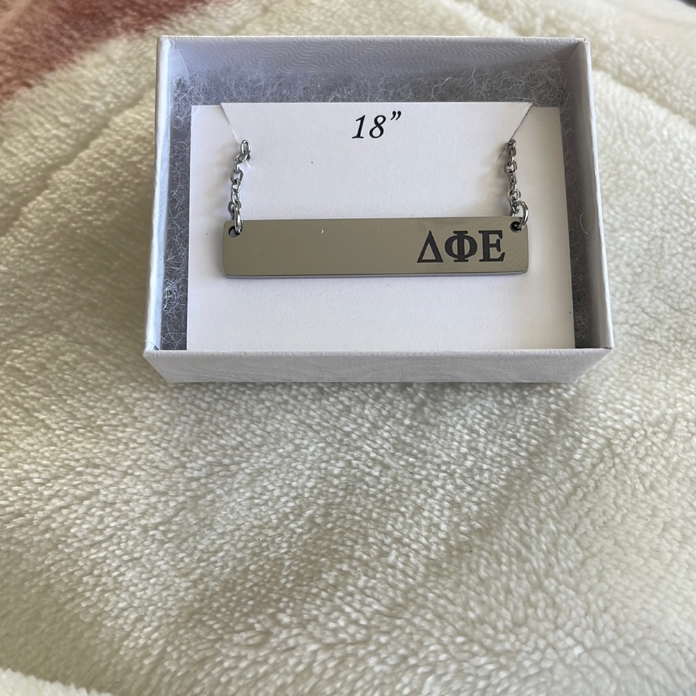 Delta Phi Epsilon sorority necklace